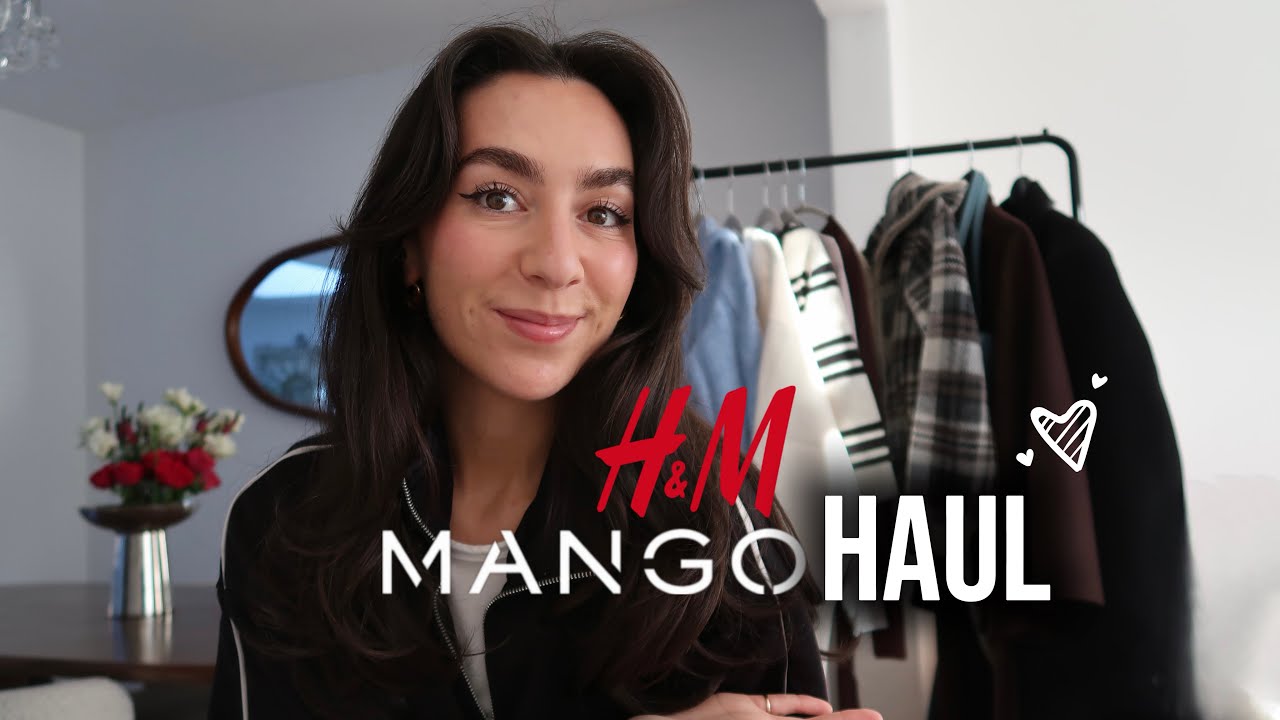 H&M, ASOS & MANGO try on haul | chic staples, athleisure & spring colours🩵