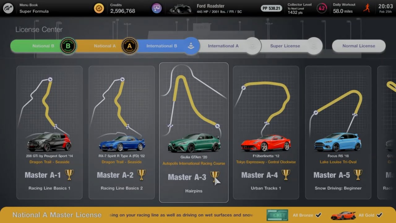 GT7 - Master National A-3 License -Gold