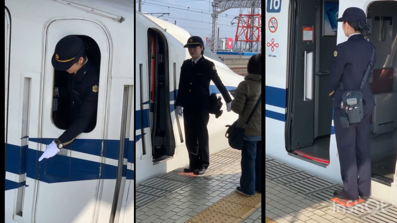 新幹線車掌さん　カッコいい！