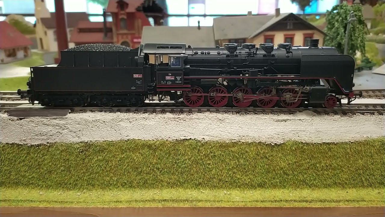 Parní lokomotiva ČSD 555 1 oreg zvuk + zásuvný kouřový generátor Sauthe  Nr 10 Roco 70274