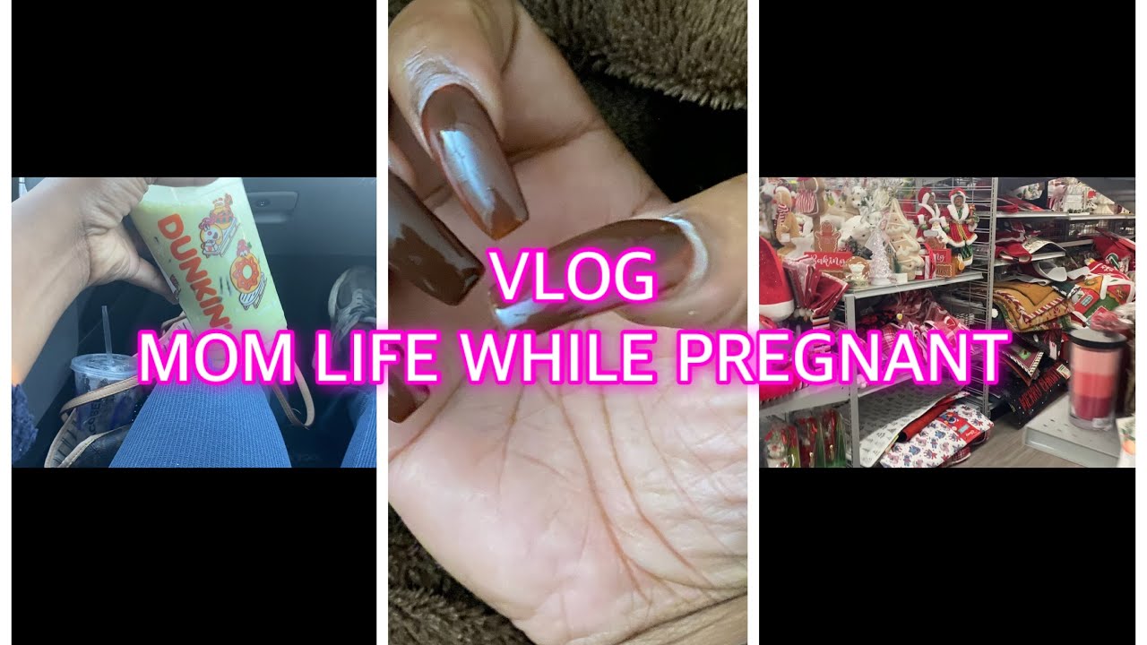 VLOG | MOM LIFE |CHRISTMAS DECOR SHOPPING| Craving coffee while pregnant 