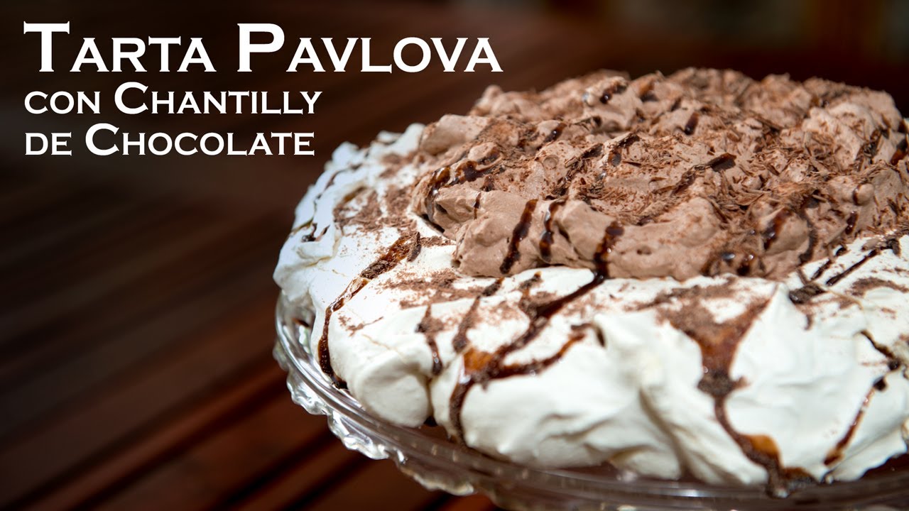 Tarta Pavlova con Chantilly de Chocolate