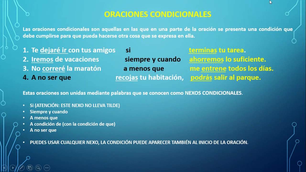 Oración condicional