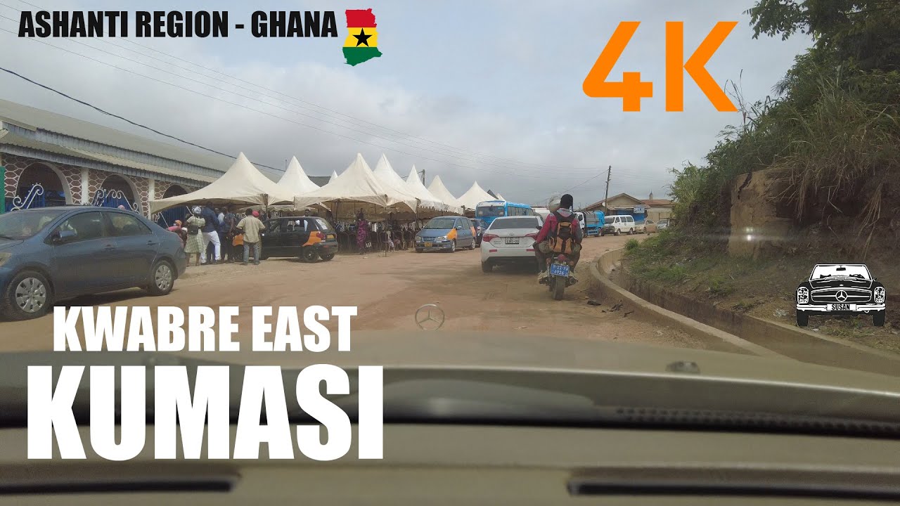 Kwabre Kenyase Adwumam Drive Tour in the Ashanti Region of Ghana 4K