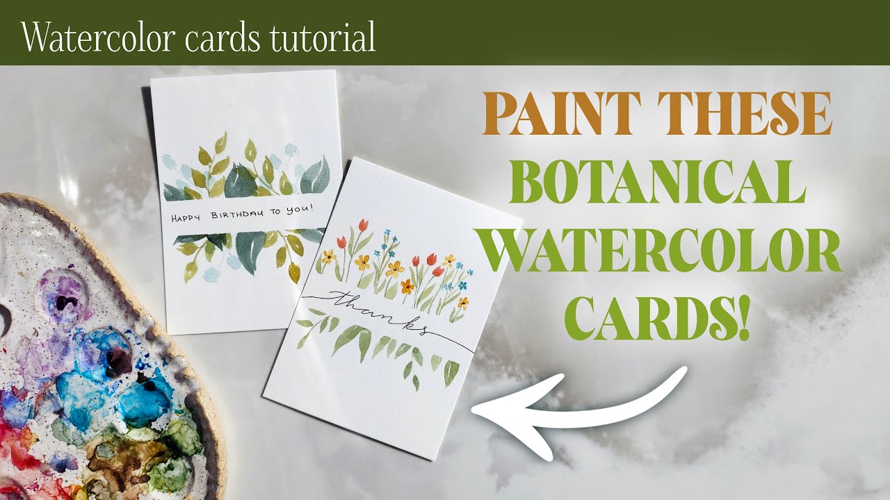 DIY Botanical Cards: SO EASY! (Happy birthday, and thank you cards)