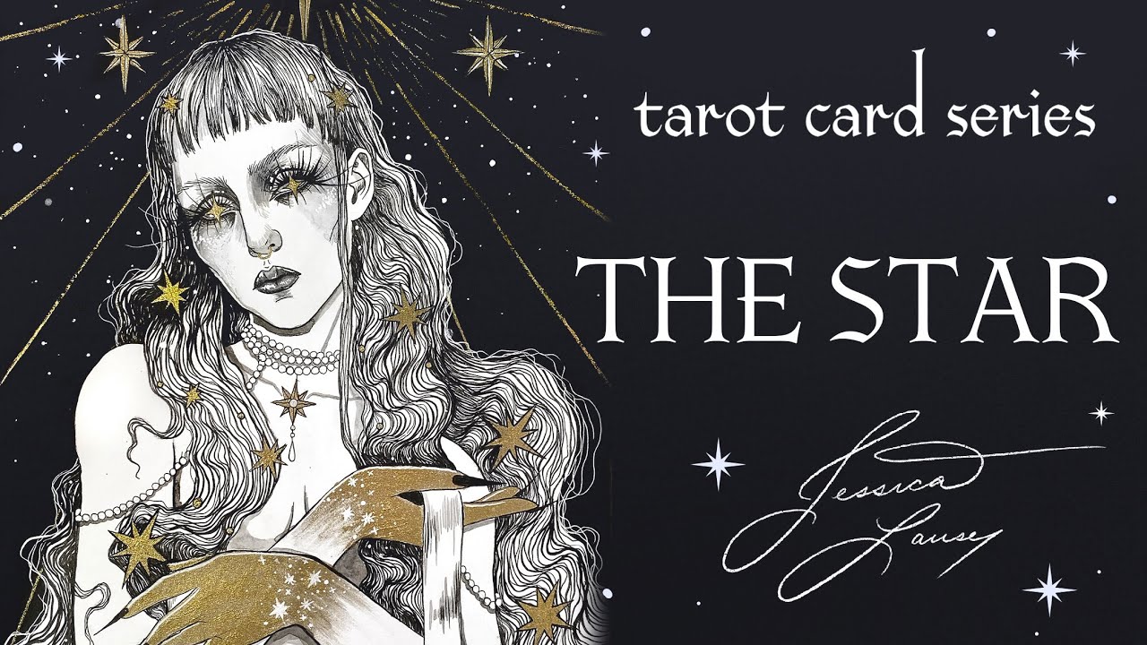 The Star Tarot Card Painting Process // jlauserart