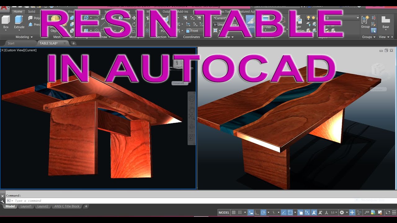 How to make Resin Table in Autocad