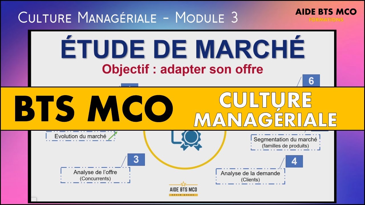 AIDE BTS MCO | Les bases de l'&eacute;tude de march&eacute; | CULTURE MANAGERIALE BTS