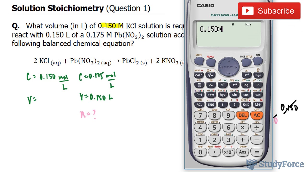 ⚗️ Solving Solution Stoichiometry Problems (Question 1)