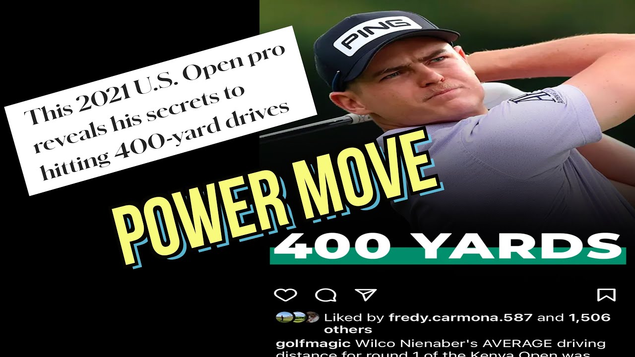 How the LONGEST DRIVER in PRO GOLF HITS 400 yard DRIVES REVEALED.  POWER WRIST MOVE of NIENABER!