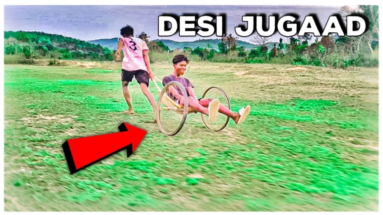 We made a small bullock cart //🚲 साइकिल का चक्का से बनाएं मिनी बैलगाड़ी Indian Desi Boys Ne 🦽😎😎