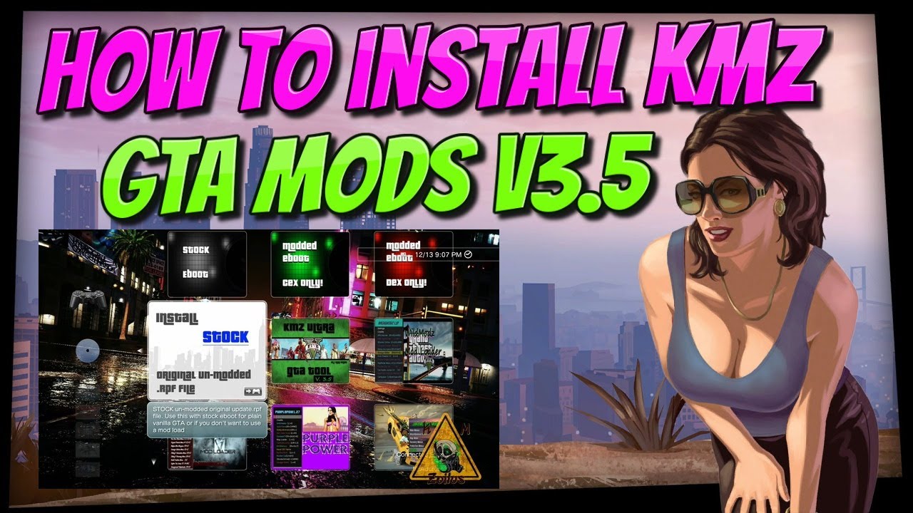 PS3 DETAILED Noob tutorial - How to install & use KMZ GTA Ultra mods v3.5 - with tips/hints to help