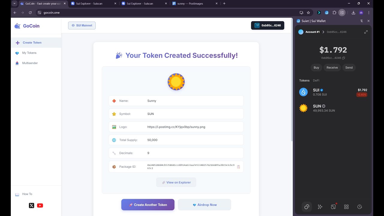 Create a SUI Token and NFT in 1 Minute! (No Coding Needed)