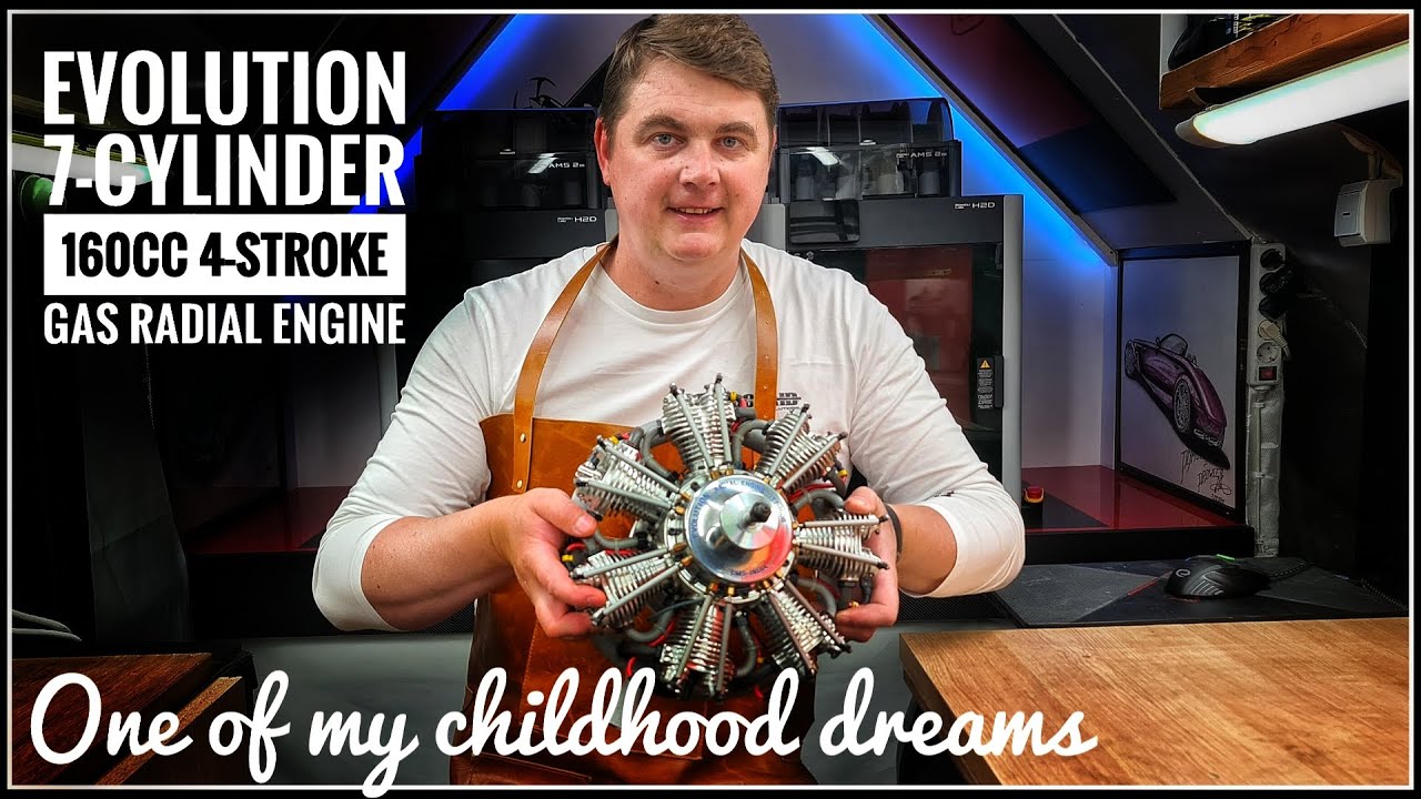 Evolution 160cc Radial Engine Unboxing + CNC Plywood Test Stand Build | RC Airplane Break-In