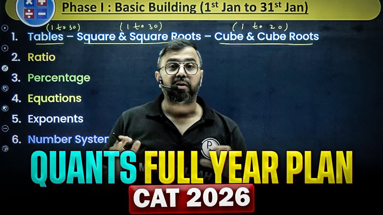 CAT 2026 Quants Full-Year Preparation Strategy 🚀 | Month-by-Month Master Plan | MBA Wallah