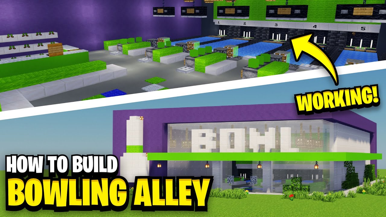 How To Build A BOWLING ALLEY in Minecraft!