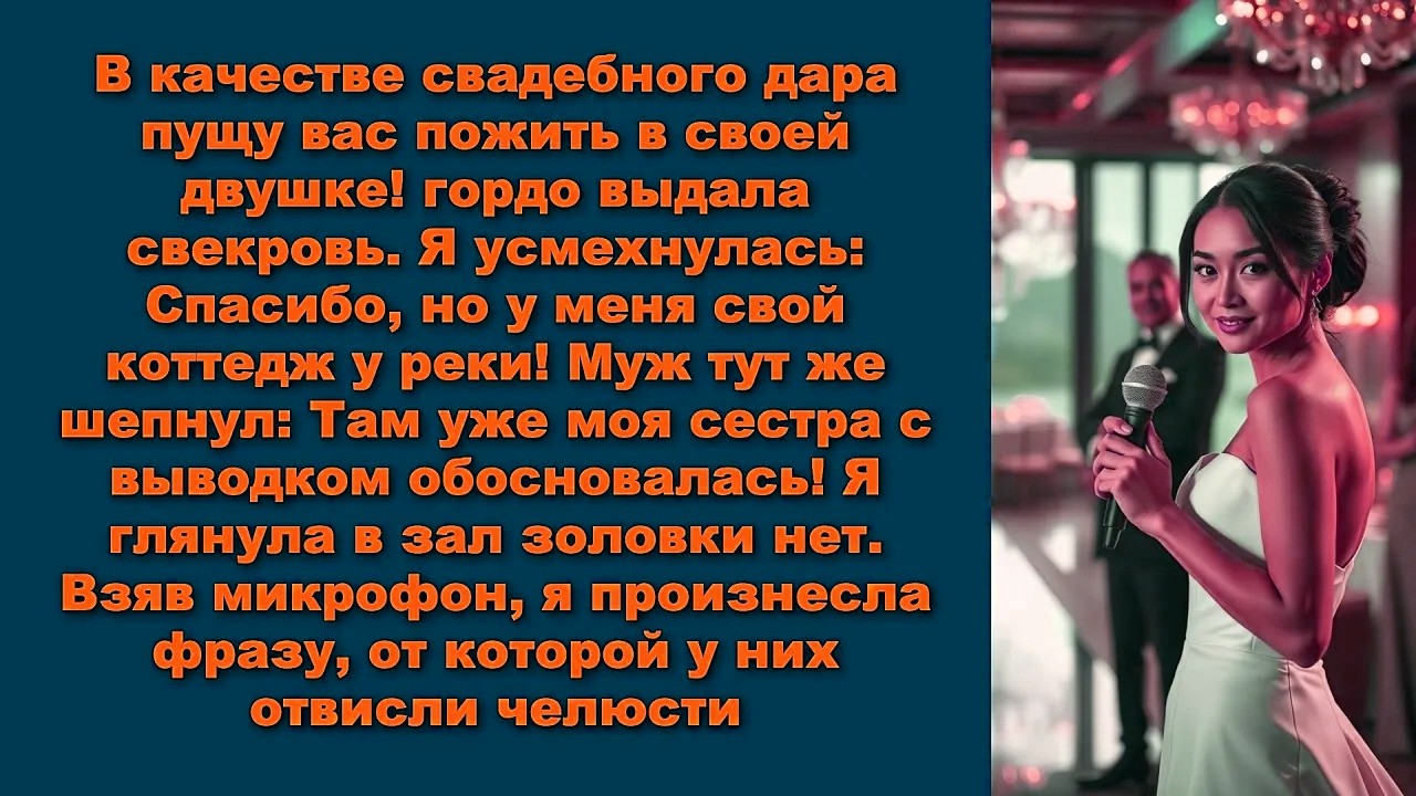 В качестве свадебного дара пущу вас пожить в своей двушке! гордо выдала свекровь. Я усмехнулась