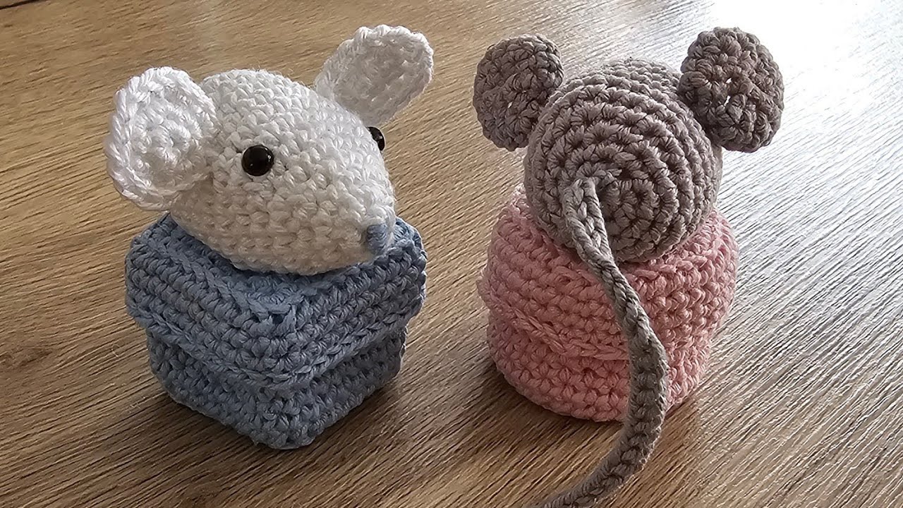 Boîte dents de lait souris crochet tuto