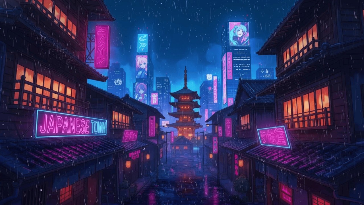 90's Cozy Rain Lofi ☕ Study Beats & Chillhop Vibes ☔ Night Playlist