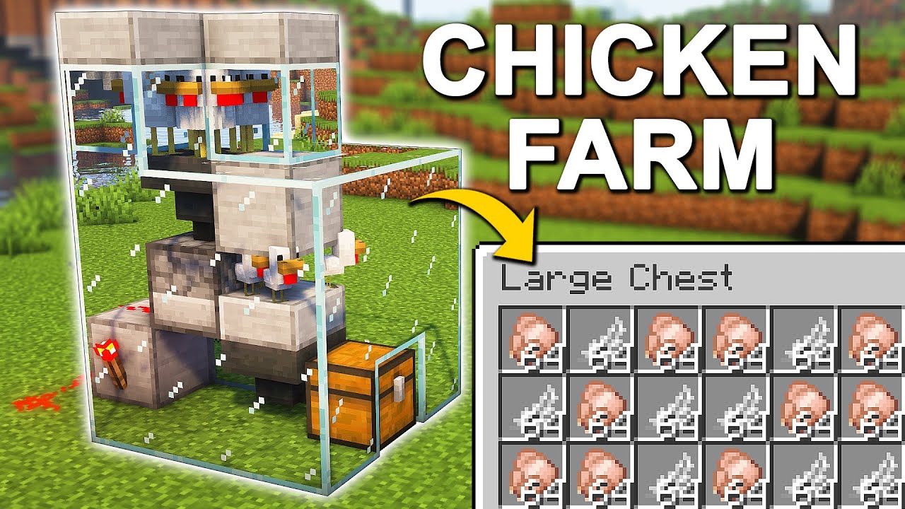 LOSSLESS Automatic Chicken Farm in Minecraft 1.21 (Tutorial)