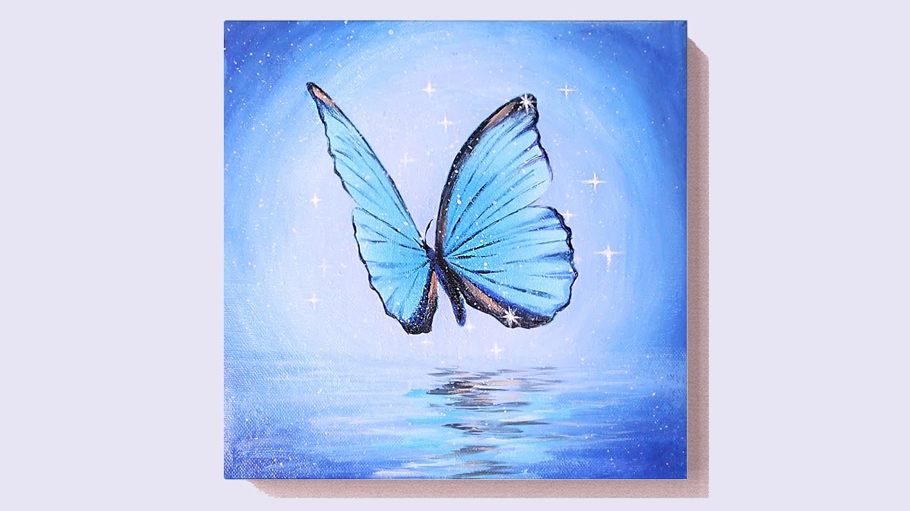 EASY BUTTERFLY ACRYLIC PAINTING TUTORIAL FOR BEGINNERS | ART IDEAS | BUTTERFLY DRAWING #70
