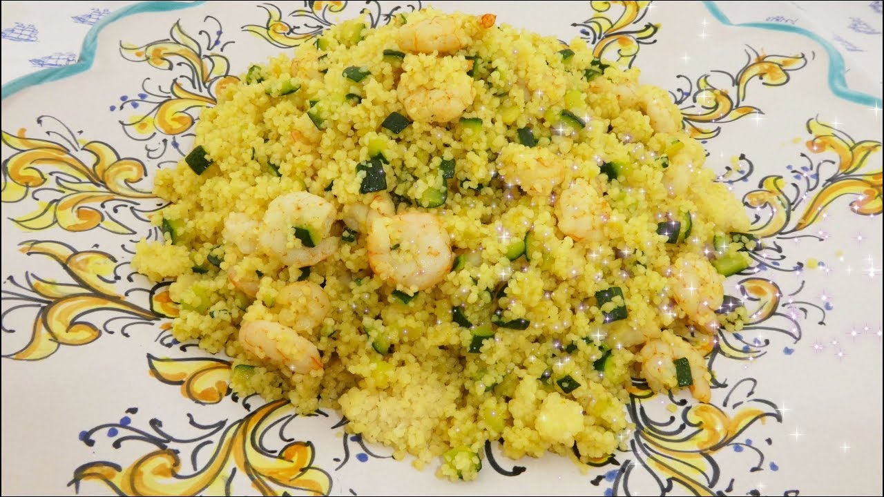 Cous Cous - Come Cucinarlo😋Ricetta con Gamberetti & Zucchine🍤🥒