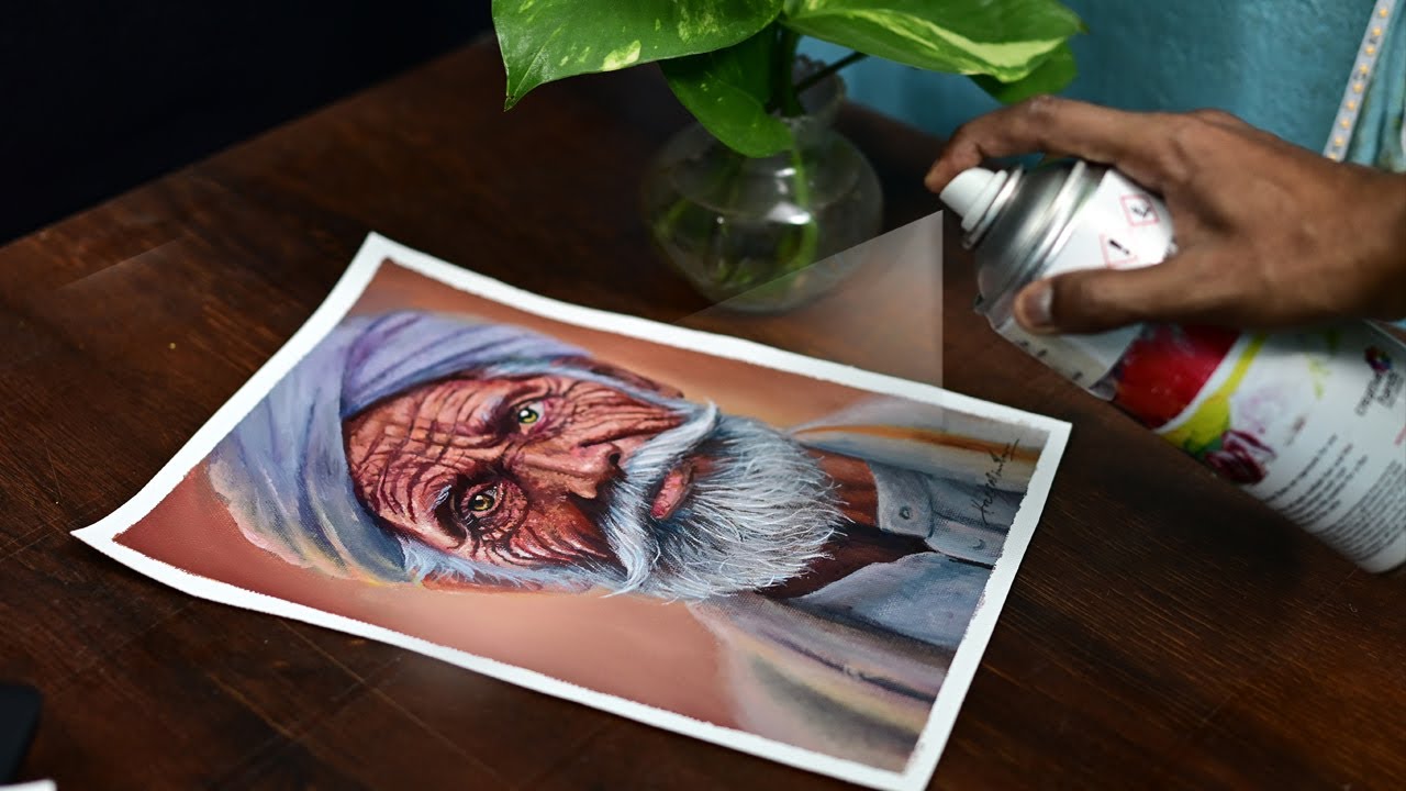 Acrylic colour portrait painting / Portrait on Canvas