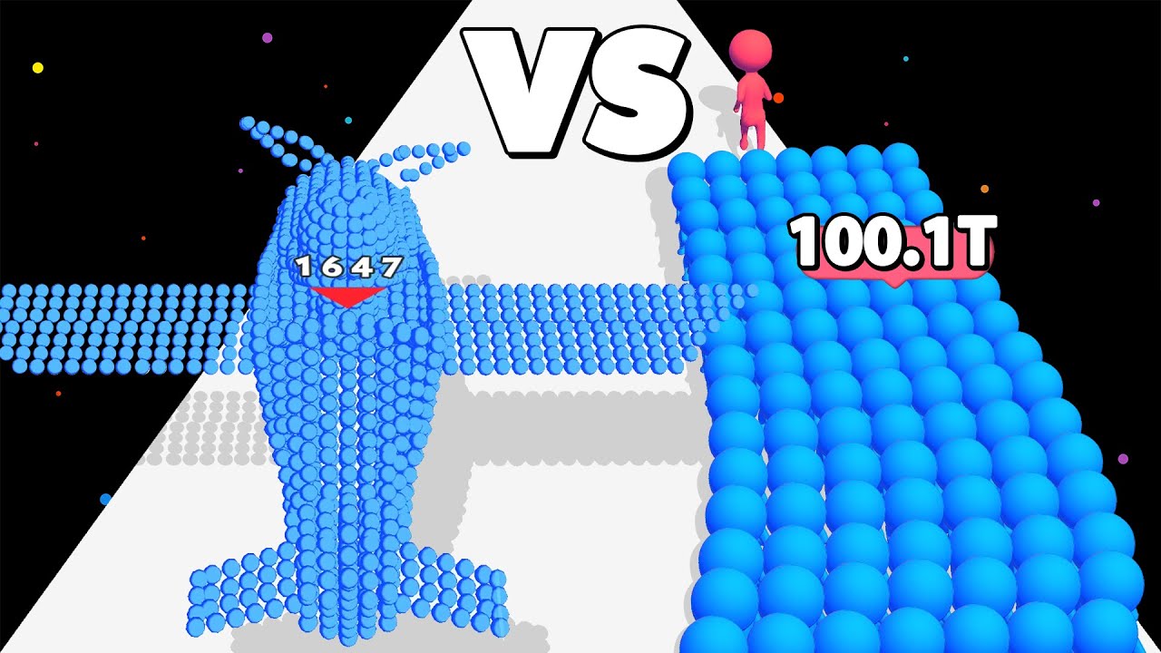 COUNT RUN /vs PIXEL BATTLES ∞ ASMR Gameplay Android iOS • Number Math Run • Ball Run 3D Games