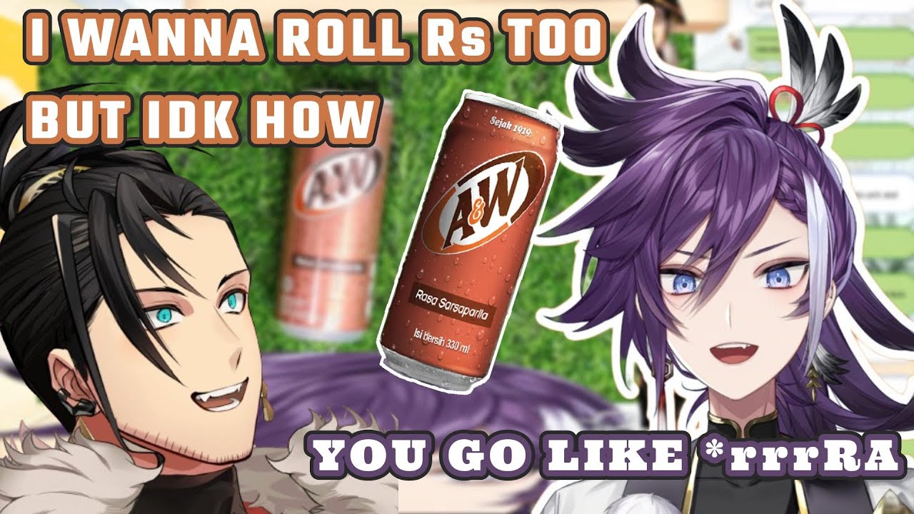 Shinri wanted to roll his Rs like Hakka before tasting Indonesia's A&W root beer [HolostarsEN]