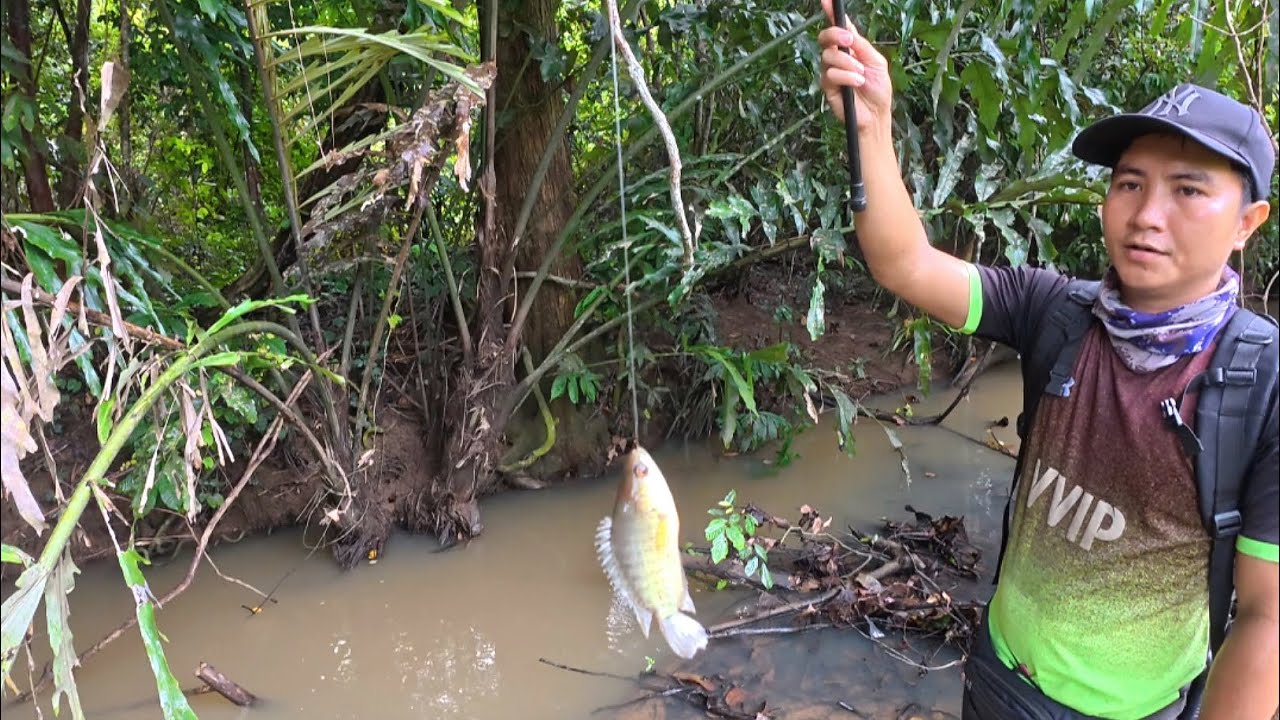 MEMANCING IKAN PUYU DI SPOT SUNGAI KECIL SELEPAS BANJIR TERNYATA ADA JUGA