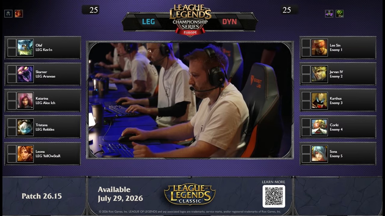 EU LCS: Показательный матч 1, Legends против Dynasty | EU LCS 2026, неделя 2, день 1