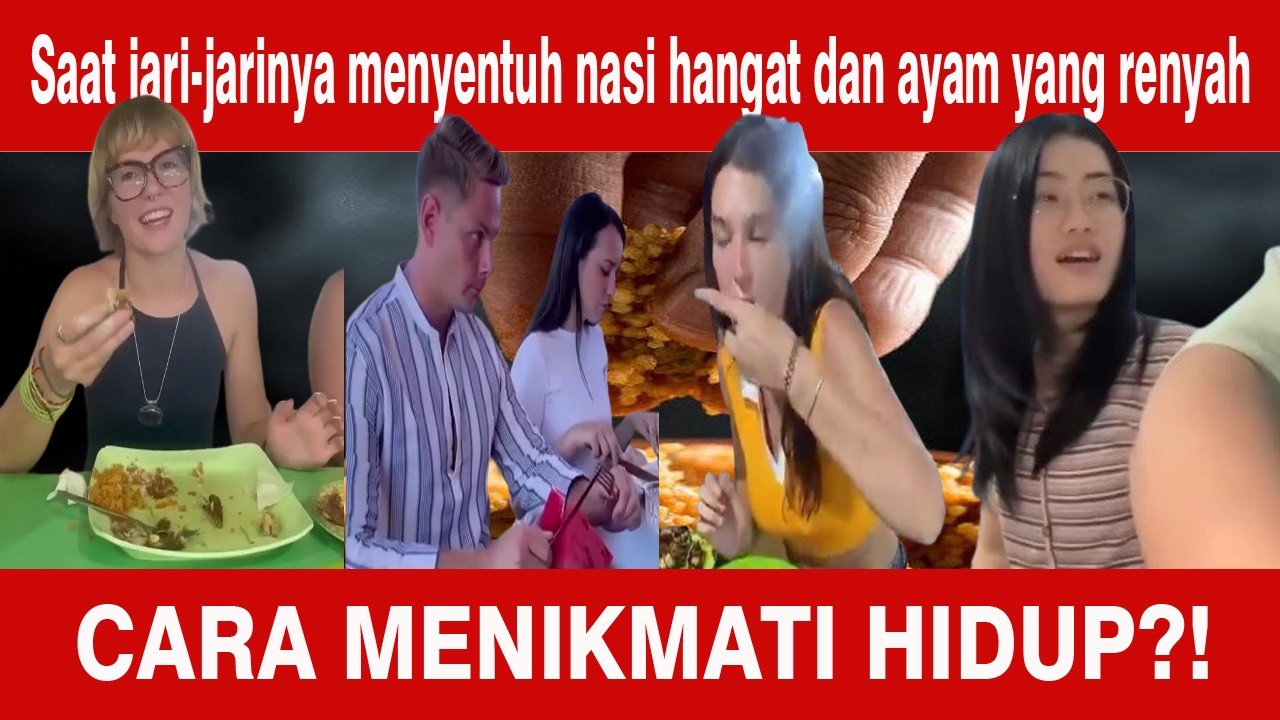 Mba Bule Ini Kaget! Lihat Temannya Ribet Makan Ayam, Padahal Lebih Enak Pakai Tangan!