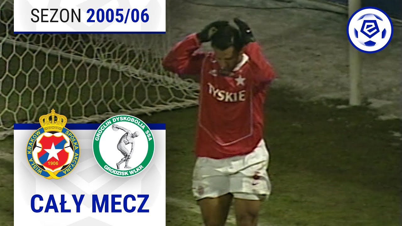 (1/2) Wisła Kraków - Dyskobolia Grodzisk Wlkp. | CAŁY MECZ | Ekstraklasa 2005/06 | 18. Kolejka