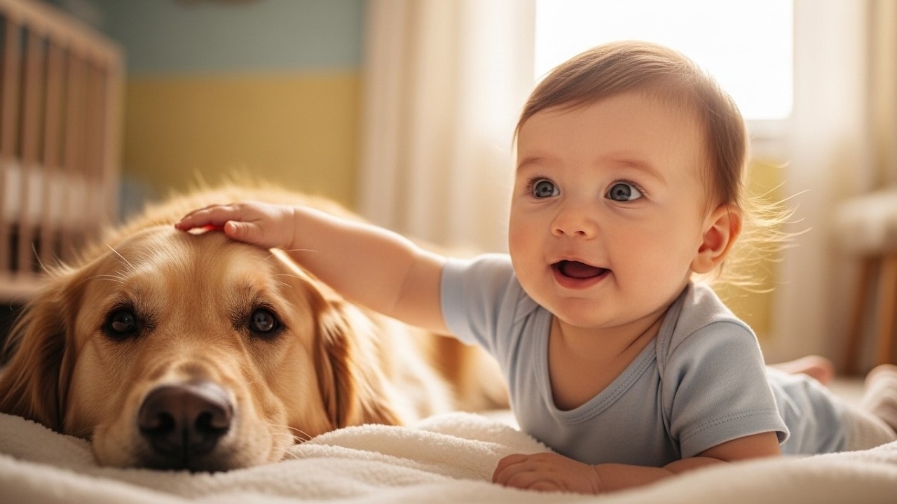 A Gentle Golden Retriever and a Curious Baby | A Heartwarming 4K Cinematic Short Film