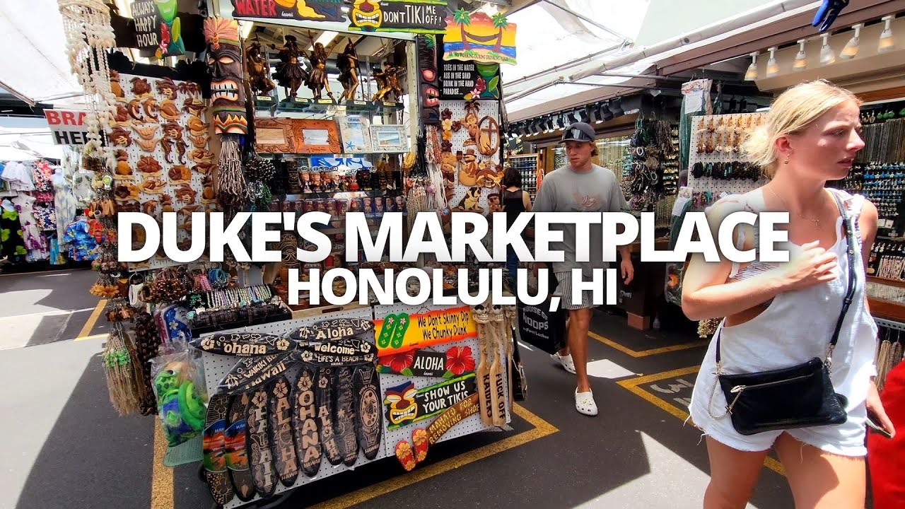 Exploring Duke's Marketplace in Waikiki, Honolulu, Hawaii USA Walking Tour #dukesmarketplace #hawaii