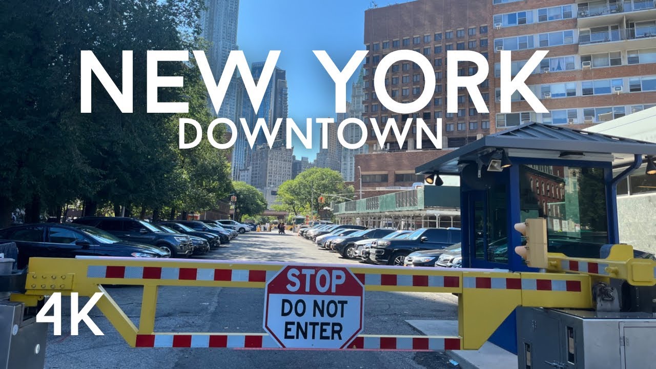 Daylight walk in downtown New York 4K / City ASMR