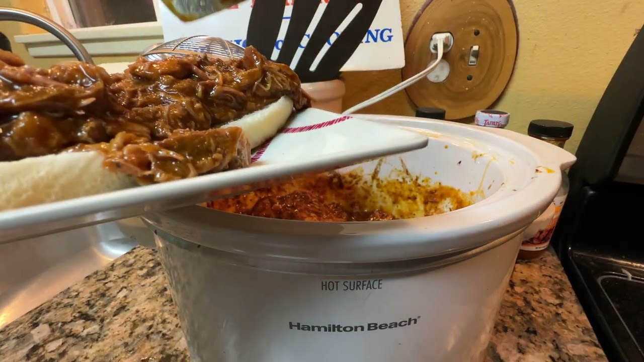 Slow Cooker Pork Shoulder Boneless Ribs BBQ Sandwiches, oops I forgot something! Like! Sub! Comment!