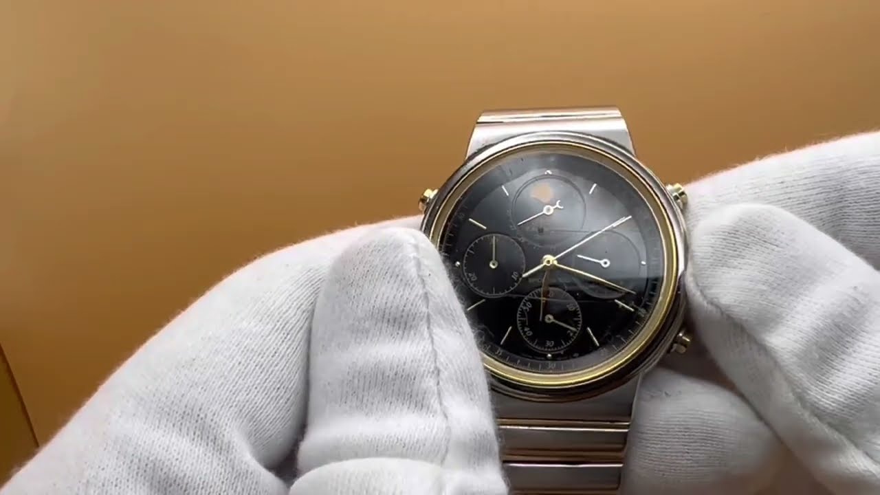 Sehr Seltene Seiko Chronograph 7A48-5010 mit Schwarzen Zifferblatt Vintage Rar