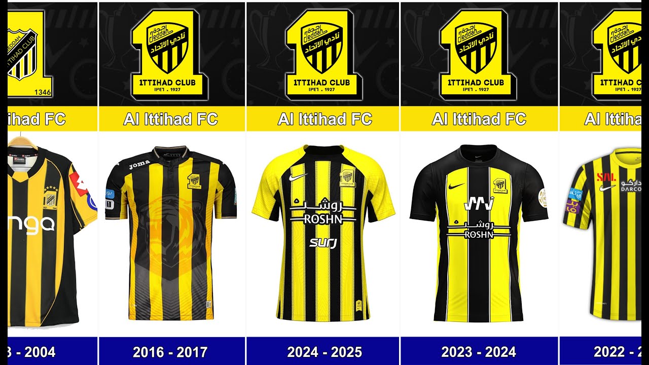 Al Ittihad Jersey and Logo Evolution | Evolusi Jersey dan Logo Al Ittihad
