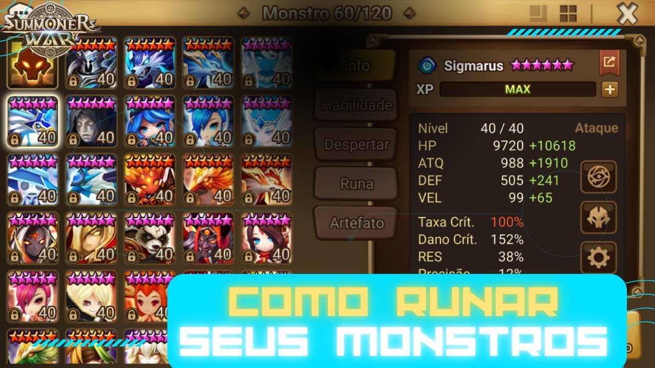 Guia de Runas: Como Runar Seus Monstros - Summoners War