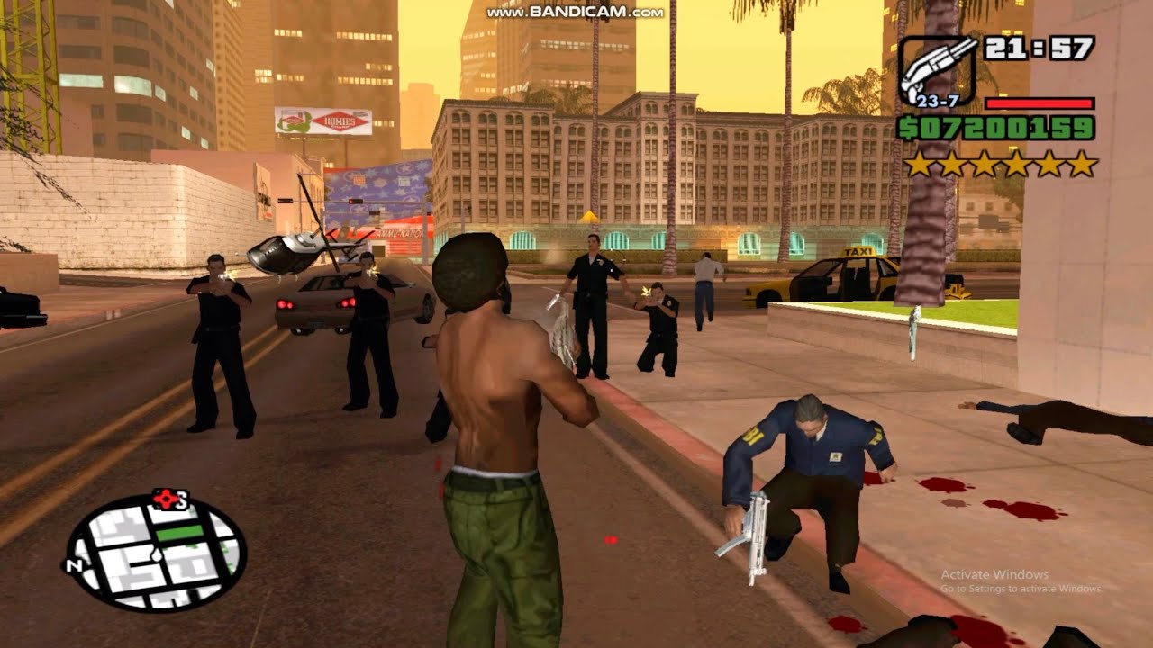 GTA San Andreas | Surviving a 6-Star Police Chase! 🔥#gtasanandreas #usa 