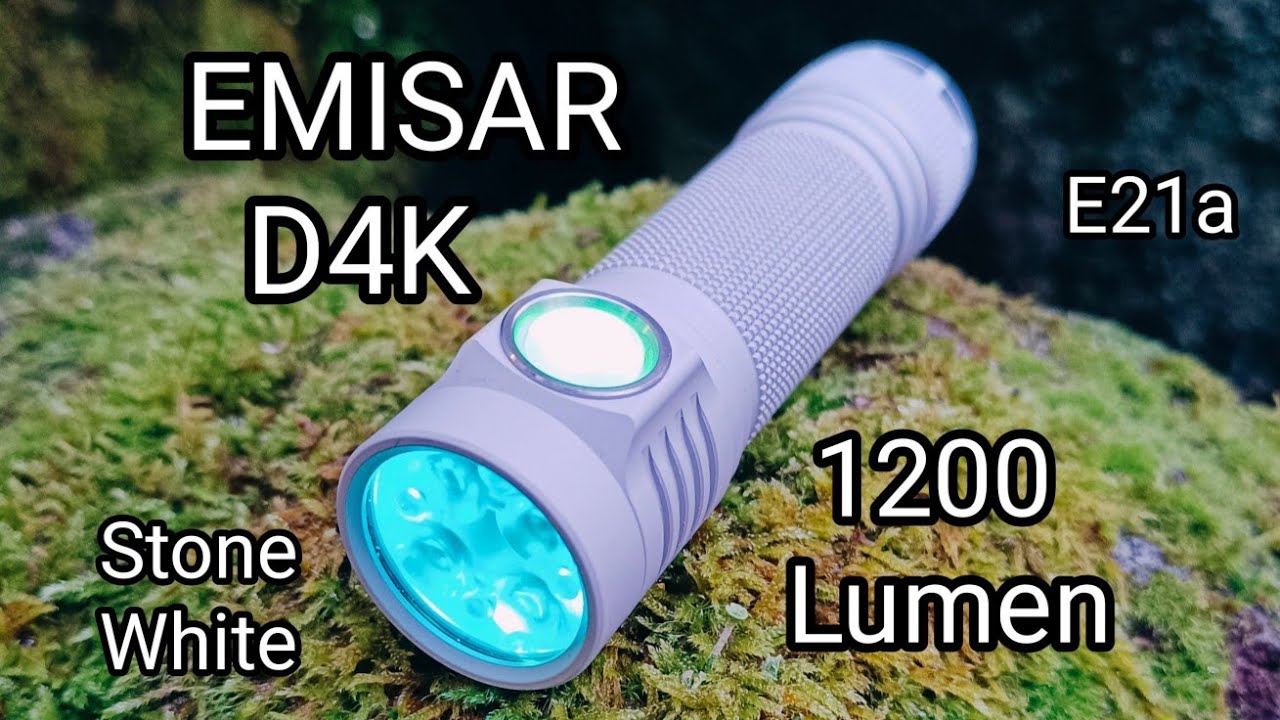 Emisar D4K Led Taschenlampe Nichia E21a 1200 Lumen Review Flashlight Anduril II UI keine Noctigon