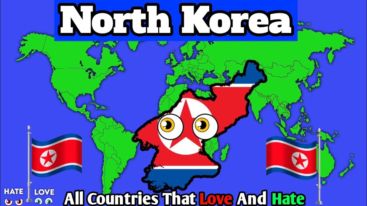 All Countries that love and hate North Korea 🇰🇵 Map Animation Hindi 