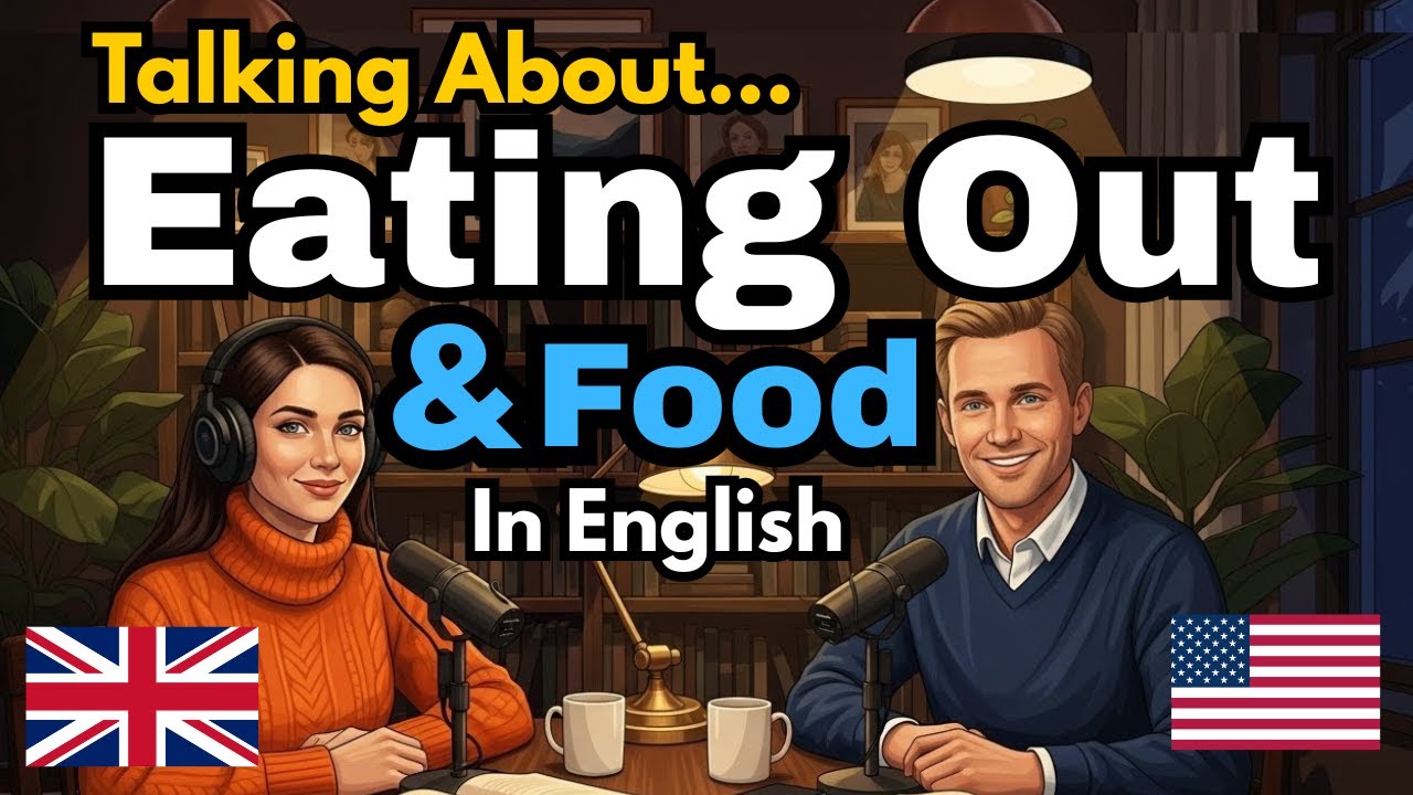 How to Talk About Eating Out & Food  in English | English Conversation Practice