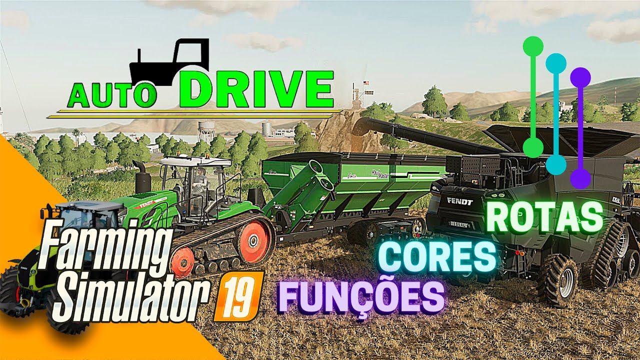 Explicando Cores das Rotas, Funções e Como Usar | Tutorial AutoDrive | FS 19