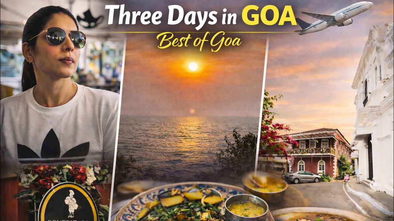 👉 3 Days in Goa ✨ Local Food, Portuguese Streets & Sunset Beach Vibes | Mumbai to Goa Travel Vlog