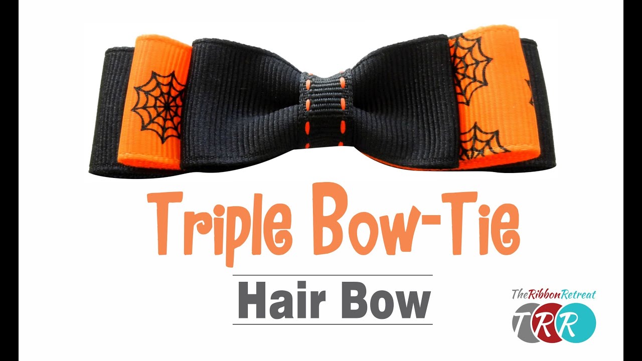 How to Make a Triple Bow-Tie Hair Bow - TheRibbonRetreat.com