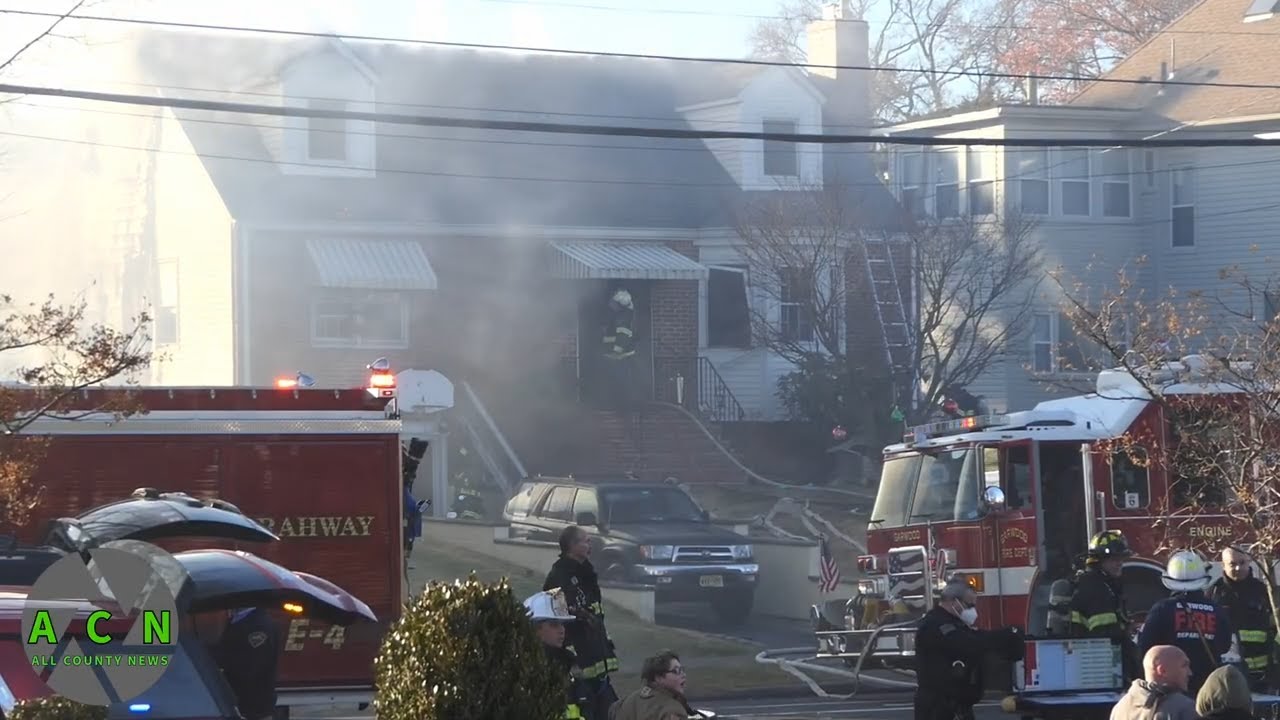 Firefighters Battle House Fire on Center Street in Garwood