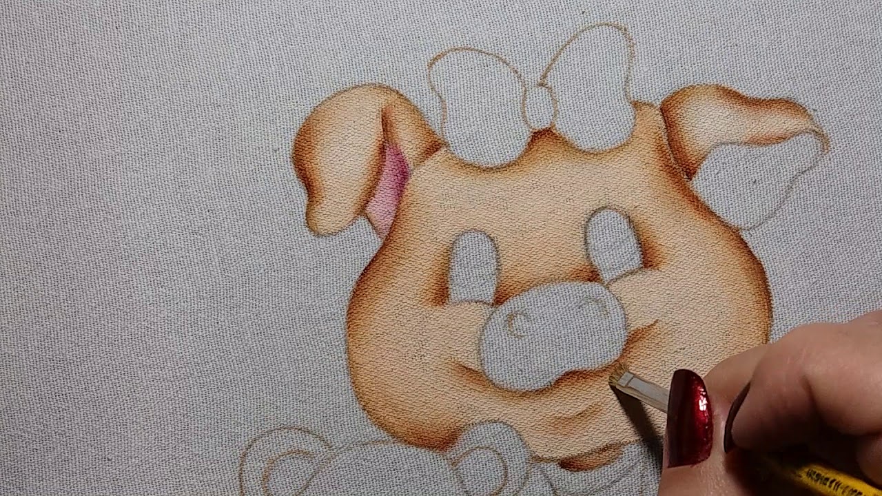Porquinha - Parte 1 - Pintura em tecido