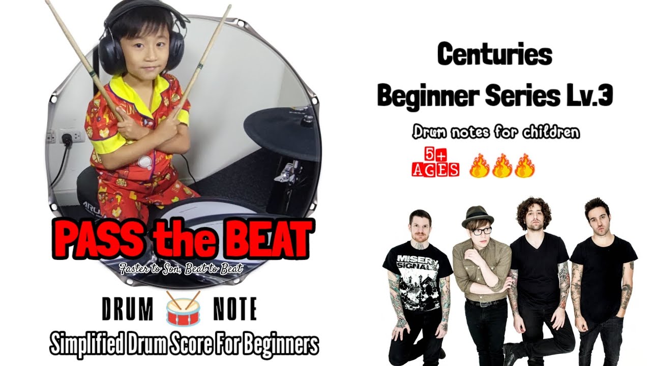 Centuries - Fall Out Boy | Drum Note, Drumless for Beginners 🔥🔥🔥